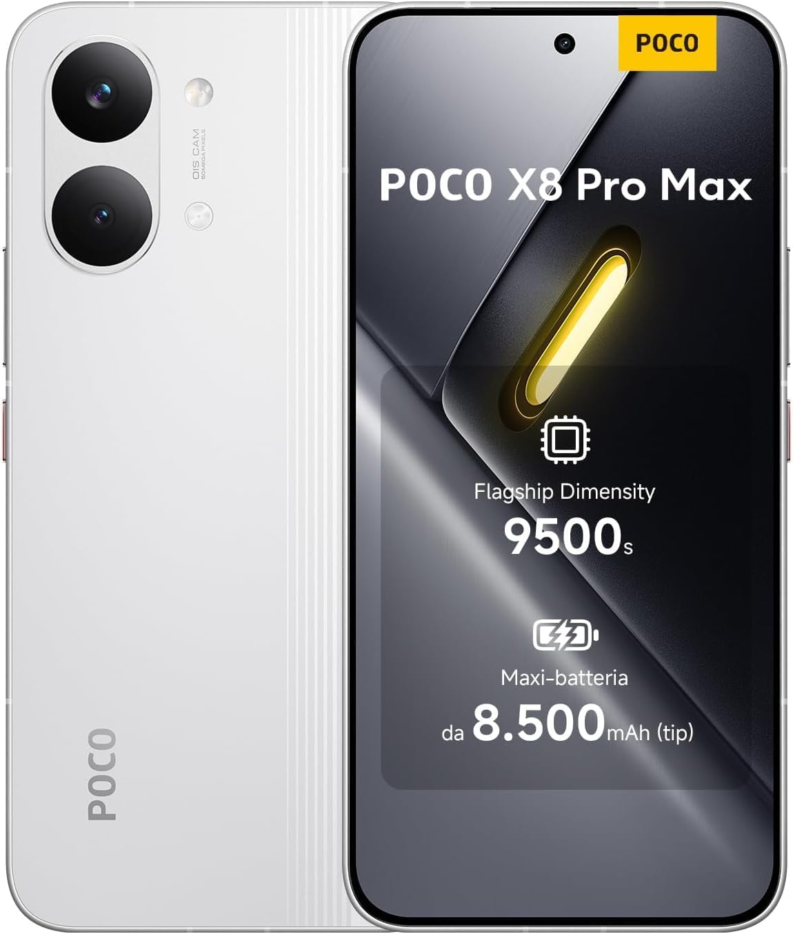گوشی موبایل برند شیائومی مدل Poco X8 Pro Max - 512 گیگابایت - 12 گیگابایت - پک اصلی - سفید - 10 روز گارانتی همراه با کد رجیستری